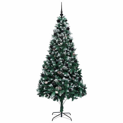 vidaXL Artificial Christmas Tree with 300 LEDs with Stand Green 210 cm - 49043