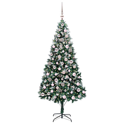 vidaXL Artificial Christmas Tree with 300 LEDs with Stand Green 210 cm - 49044