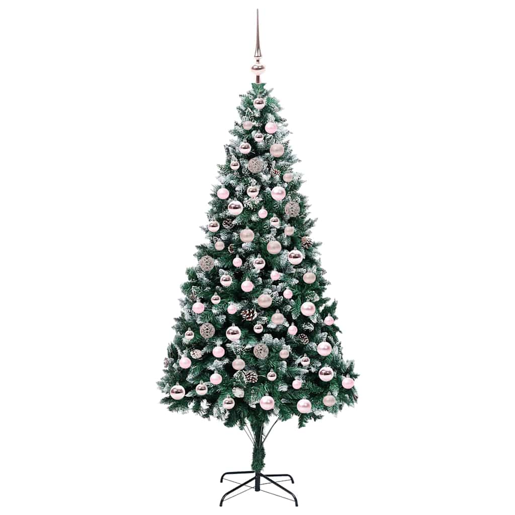 vidaXL Artificial Christmas Tree with 300 LEDs with Stand Green 210 cm - 49044