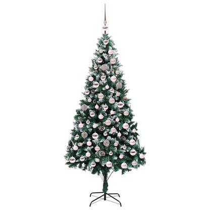 vidaXL Artificial Christmas Tree with 300 LEDs with Stand Green 210 cm - 49044