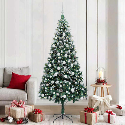 vidaXL Artificial Christmas Tree with 300 LEDs with Stand Green 210 cm - 49045