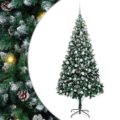 vidaXL Artificial Christmas Tree with 300 LEDs with Stand Green 210 cm - 49045