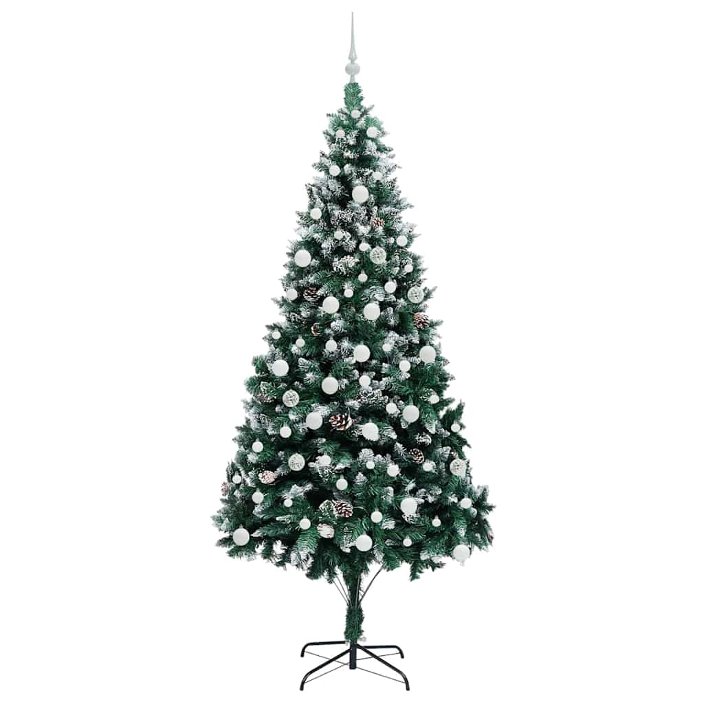 vidaXL Artificial Christmas Tree with 300 LEDs with Stand Green 210 cm - 49045