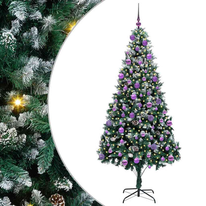 vidaXL Artificial Christmas Tree with 300 LEDs with Stand Green 210 cm - 49047