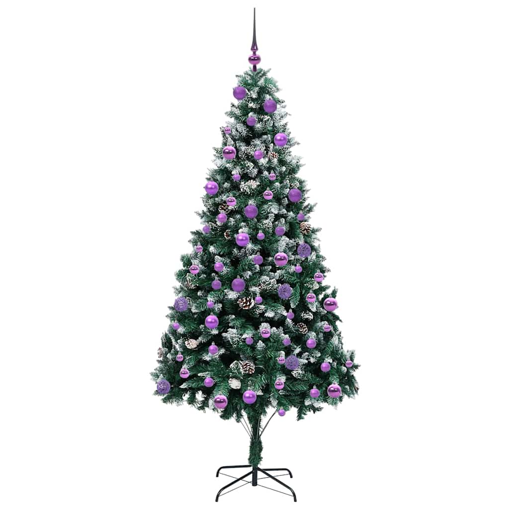 vidaXL Artificial Christmas Tree with 300 LEDs with Stand Green 210 cm - 49047
