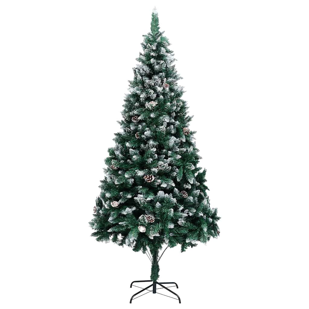 vidaXL Artificial Christmas Tree with 300 LEDs with Stand Green 210 cm - 49047