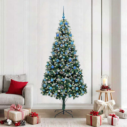 vidaXL Artificial Christmas Tree with 300 LEDs with Stand Green 210 cm - 49051