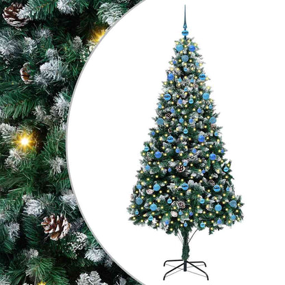 vidaXL Artificial Christmas Tree with 300 LEDs with Stand Green 210 cm - 49051