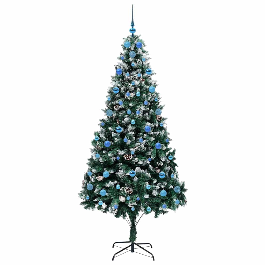 vidaXL Artificial Christmas Tree with 300 LEDs with Stand Green 210 cm - 49051