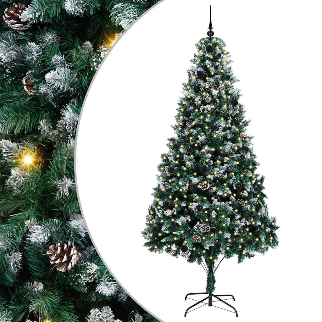 vidaXL Artificial Christmas Tree with 300 LEDs with Stand Green 240 cm - 49060