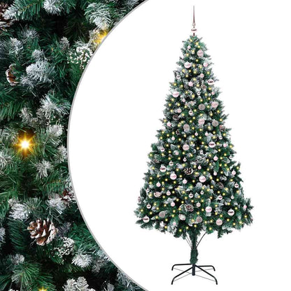 vidaXL Artificial Christmas Tree with 300 LEDs with Stand Green 240 cm - 49065