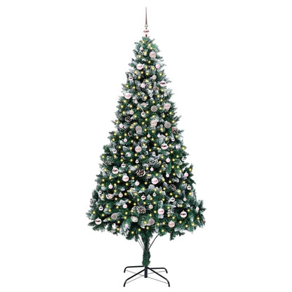 vidaXL Artificial Christmas Tree with 300 LEDs with Stand Green 240 cm - 49065