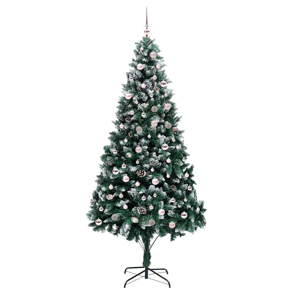 vidaXL Artificial Christmas Tree with 300 LEDs with Stand Green 240 cm - 49065