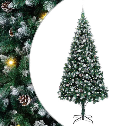 vidaXL Artificial Christmas Tree with 300 LEDs with Stand Green 240 cm - 49076