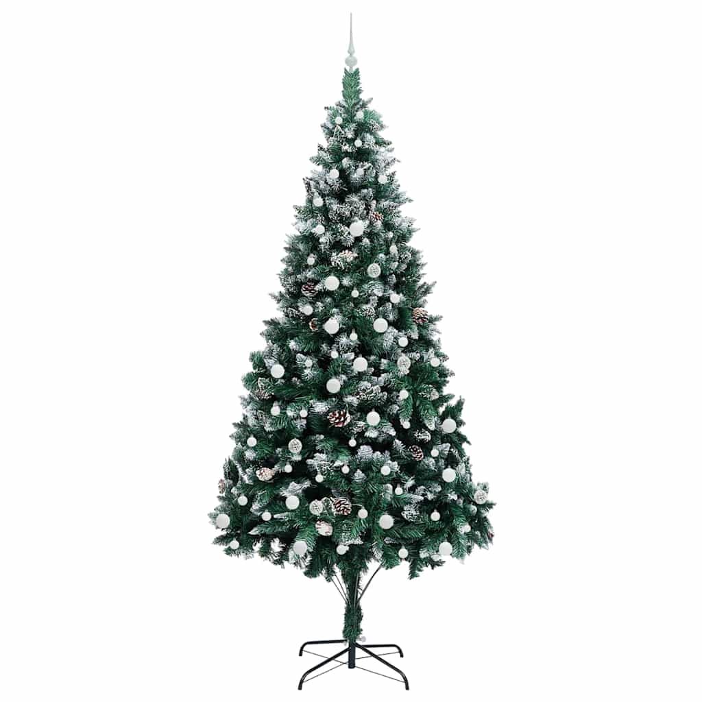 vidaXL Artificial Christmas Tree with 300 LEDs with Stand Green 240 cm - 49076