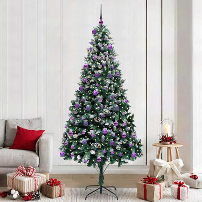 vidaXL Artificial Christmas Tree with 300 LEDs with Stand Green 240 cm - 49079
