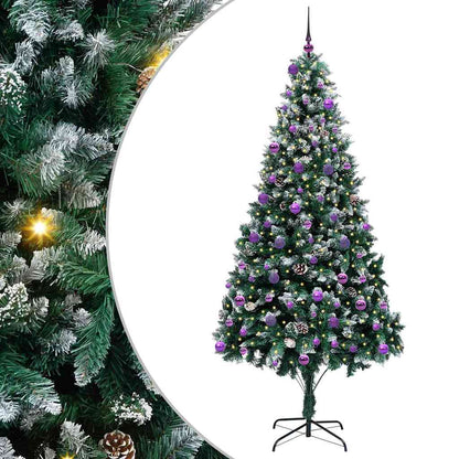 vidaXL Artificial Christmas Tree with 300 LEDs with Stand Green 240 cm - 49079