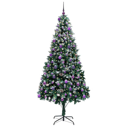 vidaXL Artificial Christmas Tree with 300 LEDs with Stand Green 240 cm - 49079