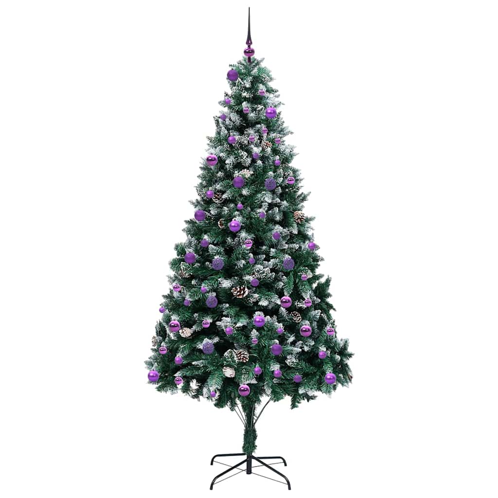 vidaXL Artificial Christmas Tree with 300 LEDs with Stand Green 240 cm - 49079