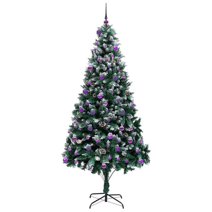 vidaXL Artificial Christmas Tree with 300 LEDs with Stand Green 240 cm - 49079