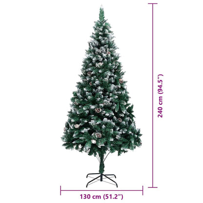 vidaXL Artificial Christmas Tree with 300 LEDs with Stand Green 240 cm - 49079