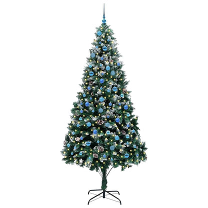 vidaXL Artificial Christmas Tree with 300 LEDs with Stand Green 240 cm - 49086