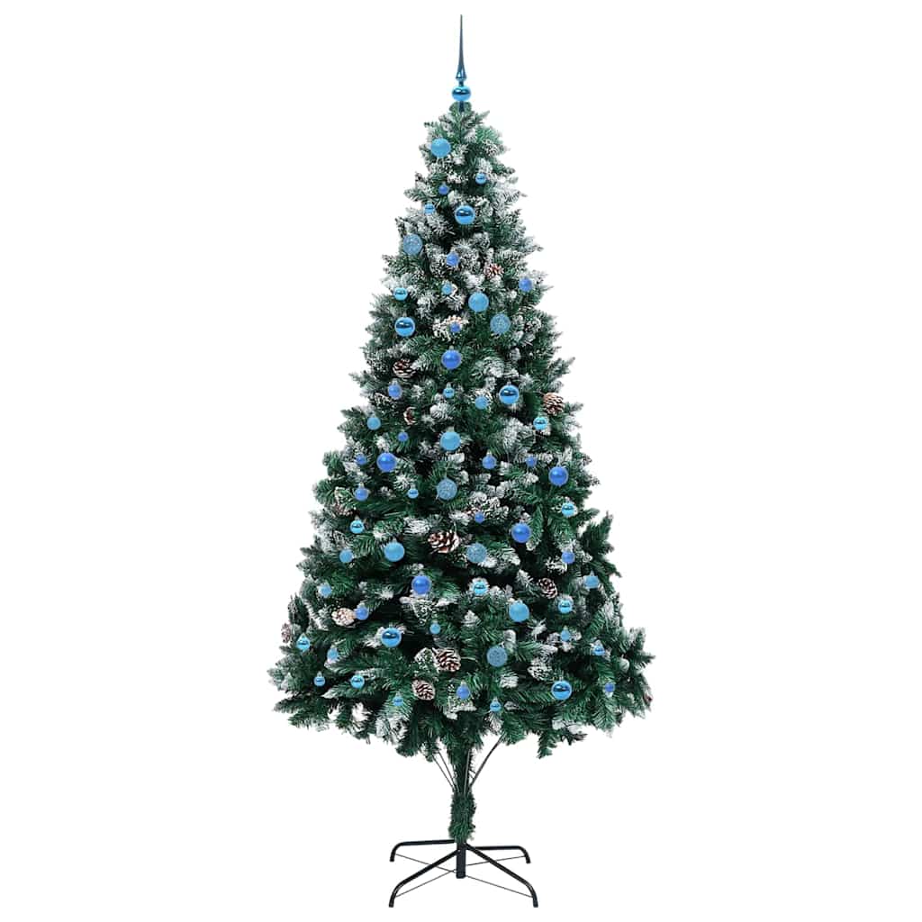 vidaXL Artificial Christmas Tree with 300 LEDs with Stand Green 240 cm - 49086