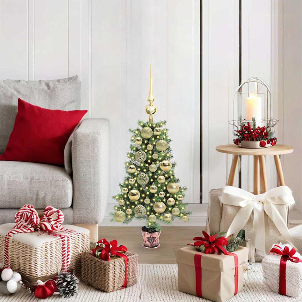 vidaXL Christmas Tree with 150 LEDs with Stand Green 65 cm PE - 49128