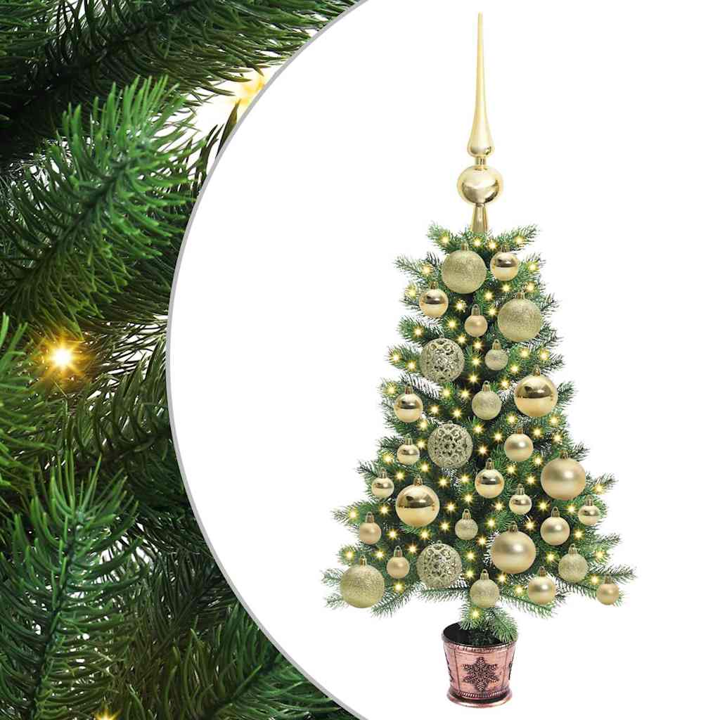 vidaXL Christmas Tree with 150 LEDs with Stand Green 65 cm PE - 49128