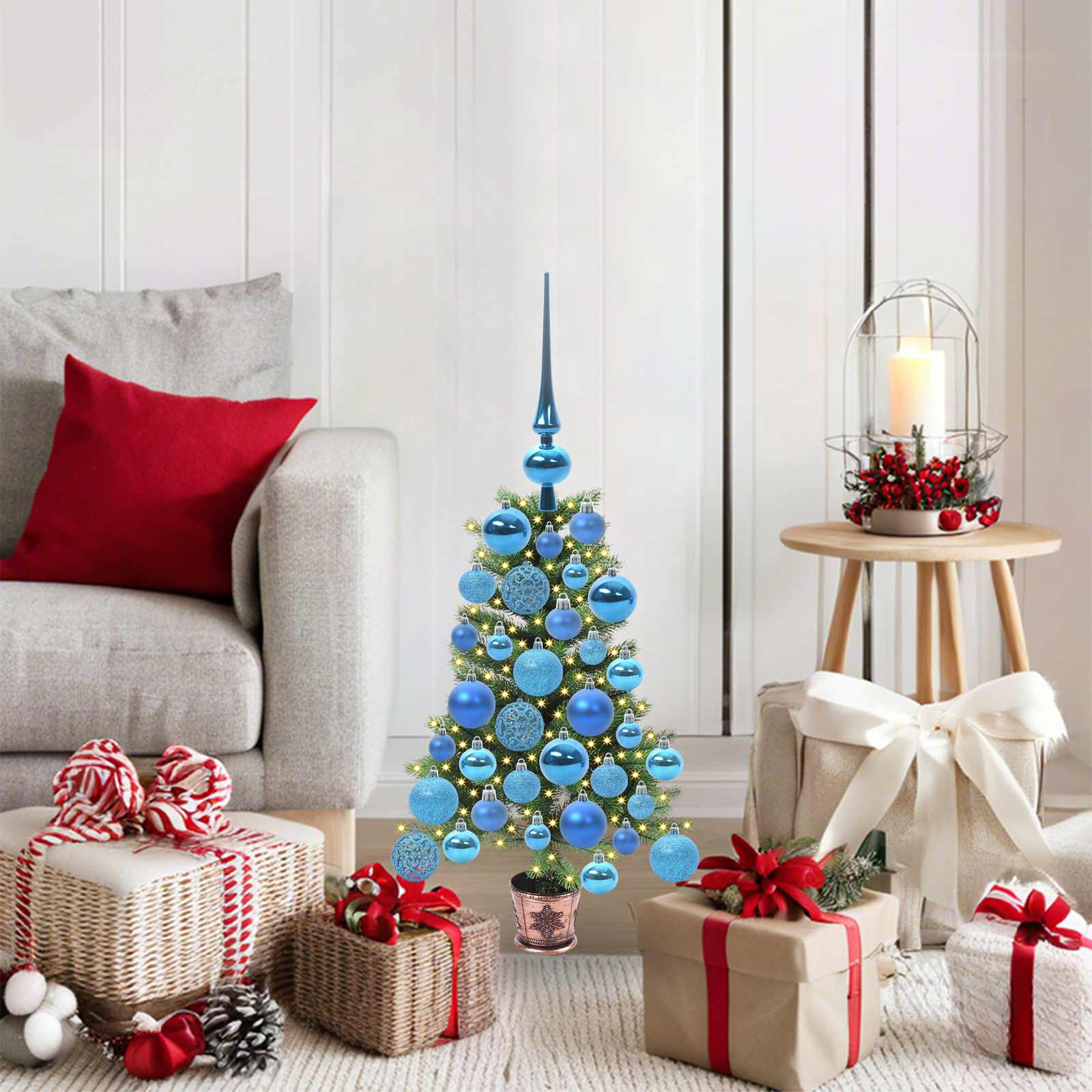 vidaXL Christmas Tree with 150 LEDs with Stand Green 65 cm PE - 49153