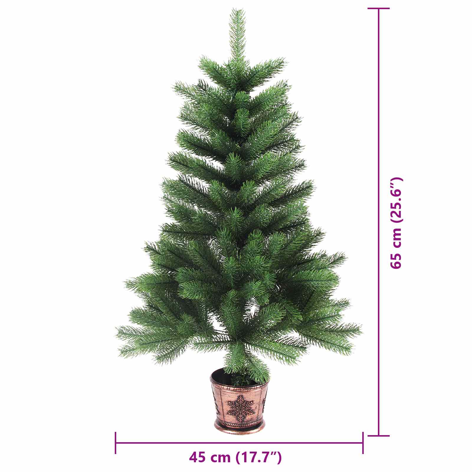 vidaXL Christmas Tree with 150 LEDs with Stand Green 65 cm PE - 49153