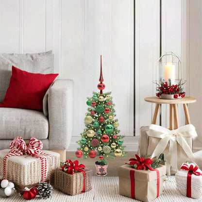vidaXL Christmas Tree with 150 LEDs with Stand Green 65 cm PE - 49157