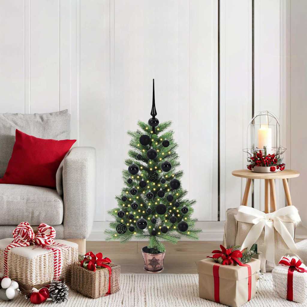 vidaXL Christmas Tree with 150 LEDs with Stand Green 90 cm PE - 49169