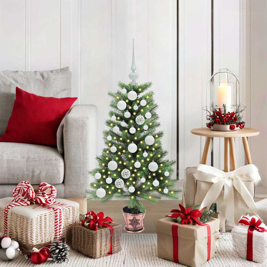 vidaXL Christmas Tree with 150 LEDs with Stand Green 90 cm PE - 49180