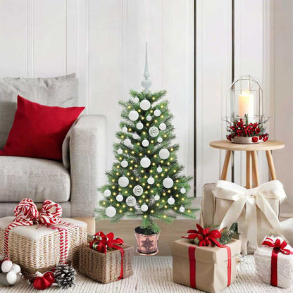 vidaXL Christmas Tree with 150 LEDs with Stand Green 90 cm PE - 49180