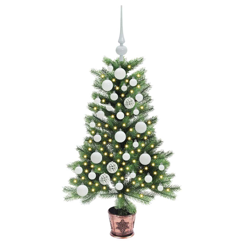 vidaXL Christmas Tree with 150 LEDs with Stand Green 90 cm PE - 49180