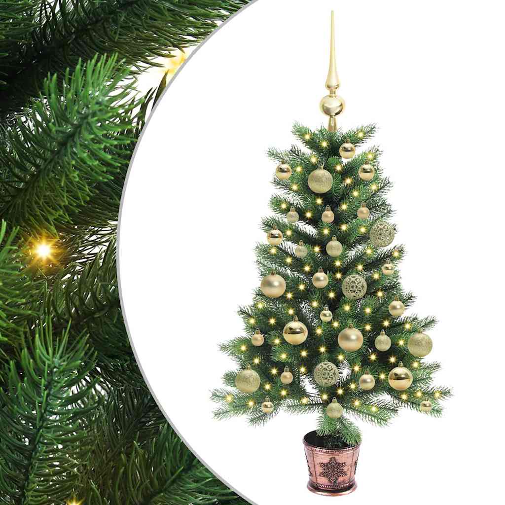 vidaXL Christmas Tree with 150 LEDs with Stand Green 90 cm PE - 49183