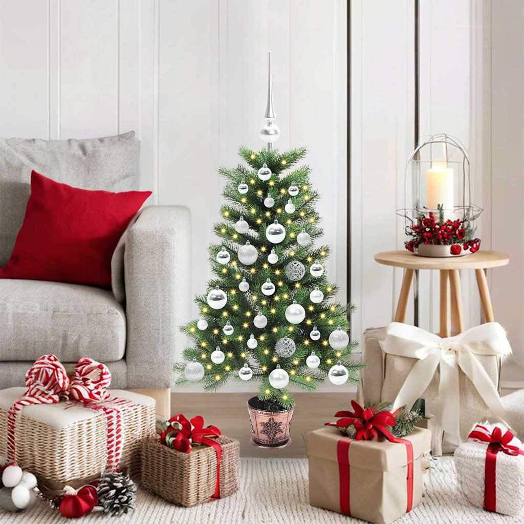 vidaXL Christmas Tree with 150 LEDs with Stand Green 90 cm PE - 49185