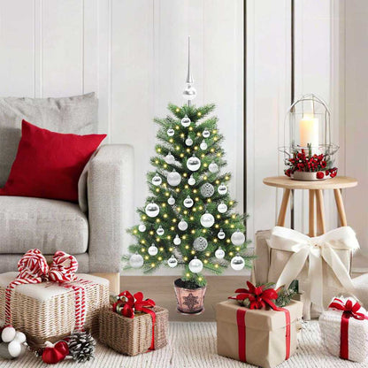 vidaXL Christmas Tree with 150 LEDs with Stand Green 90 cm PE - 49185
