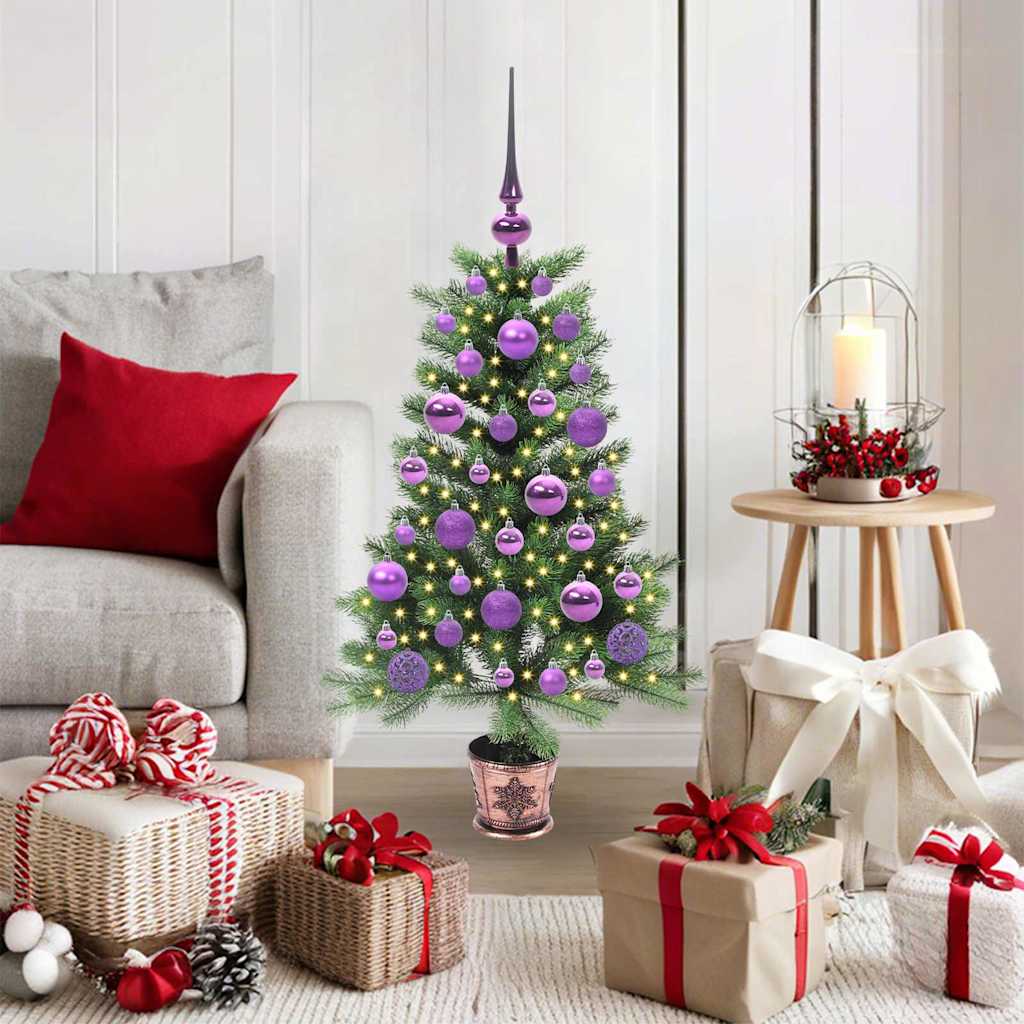 vidaXL Christmas Tree with 150 LEDs with Stand Green 90 cm PE - 49196