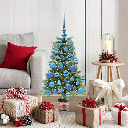 vidaXL Christmas Tree with 150 LEDs with Stand Green 90 cm PE - 49197