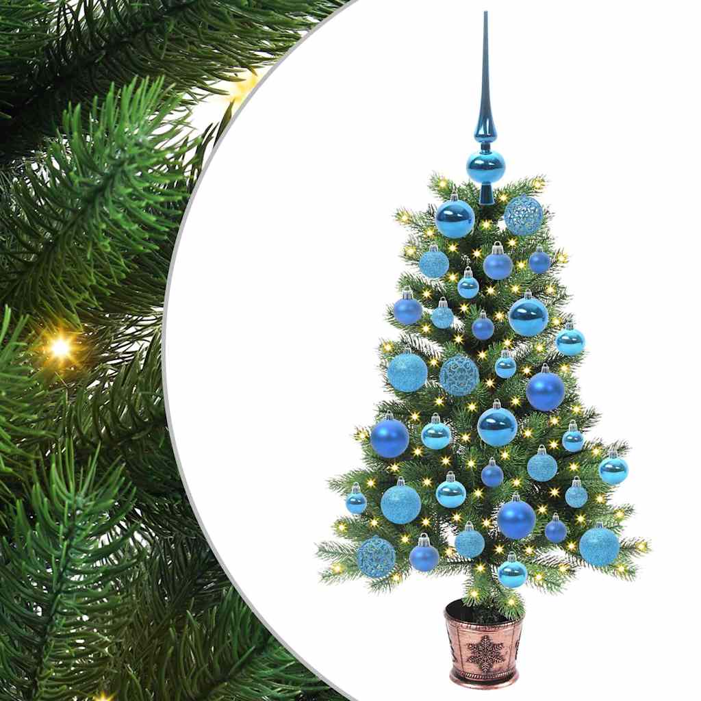vidaXL Christmas Tree with 150 LEDs with Stand Green 90 cm PE - 49197