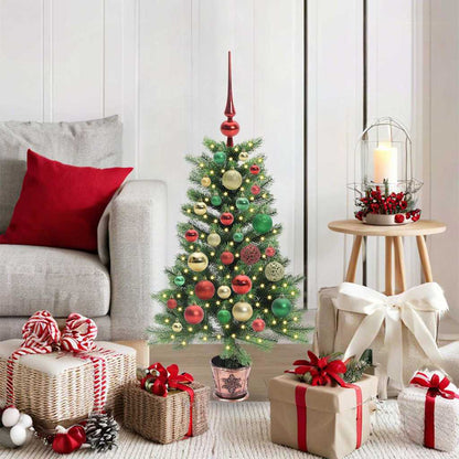 vidaXL Christmas Tree with 150 LEDs with Stand Green 90 cm PE - 49201