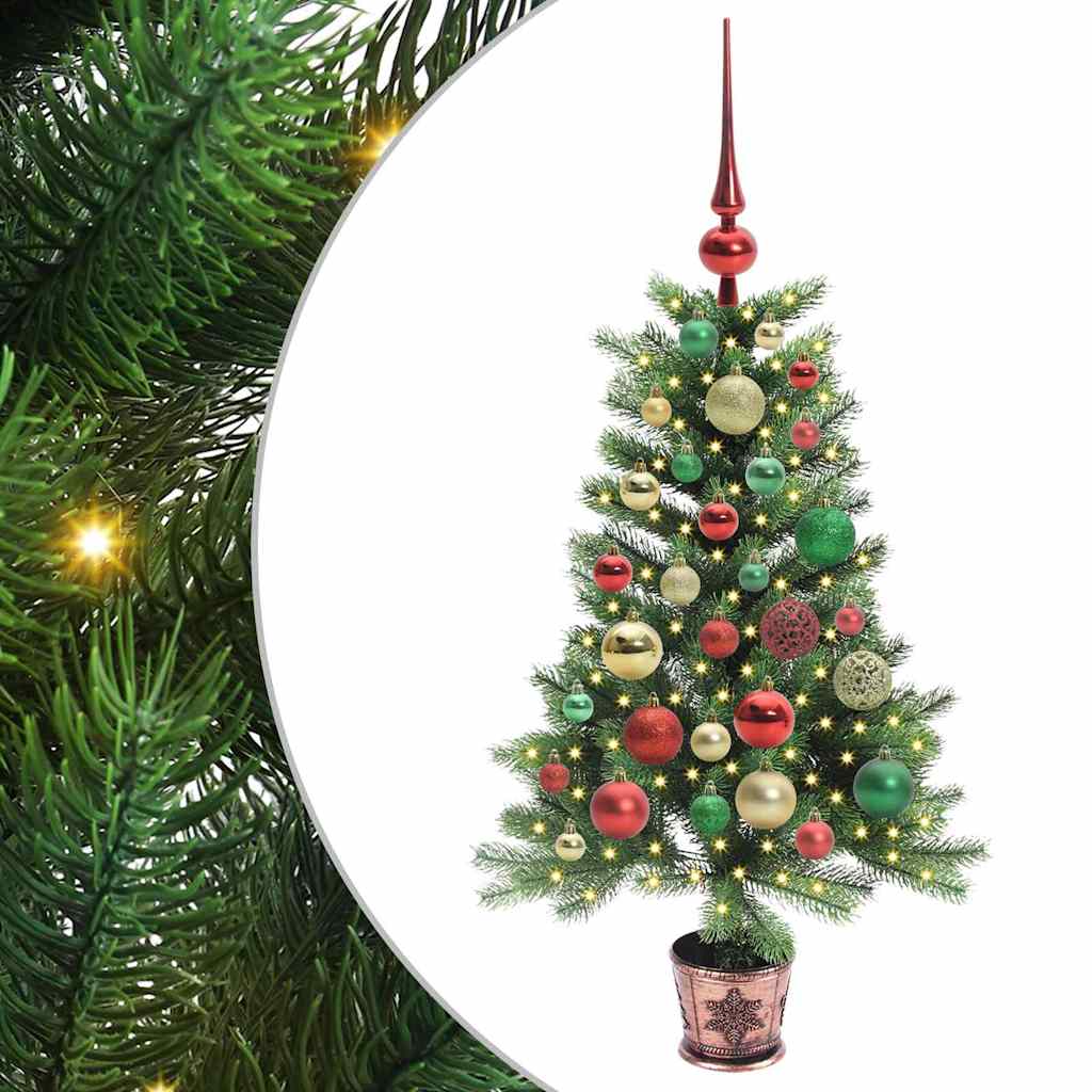 vidaXL Christmas Tree with 150 LEDs with Stand Green 90 cm PE - 49201