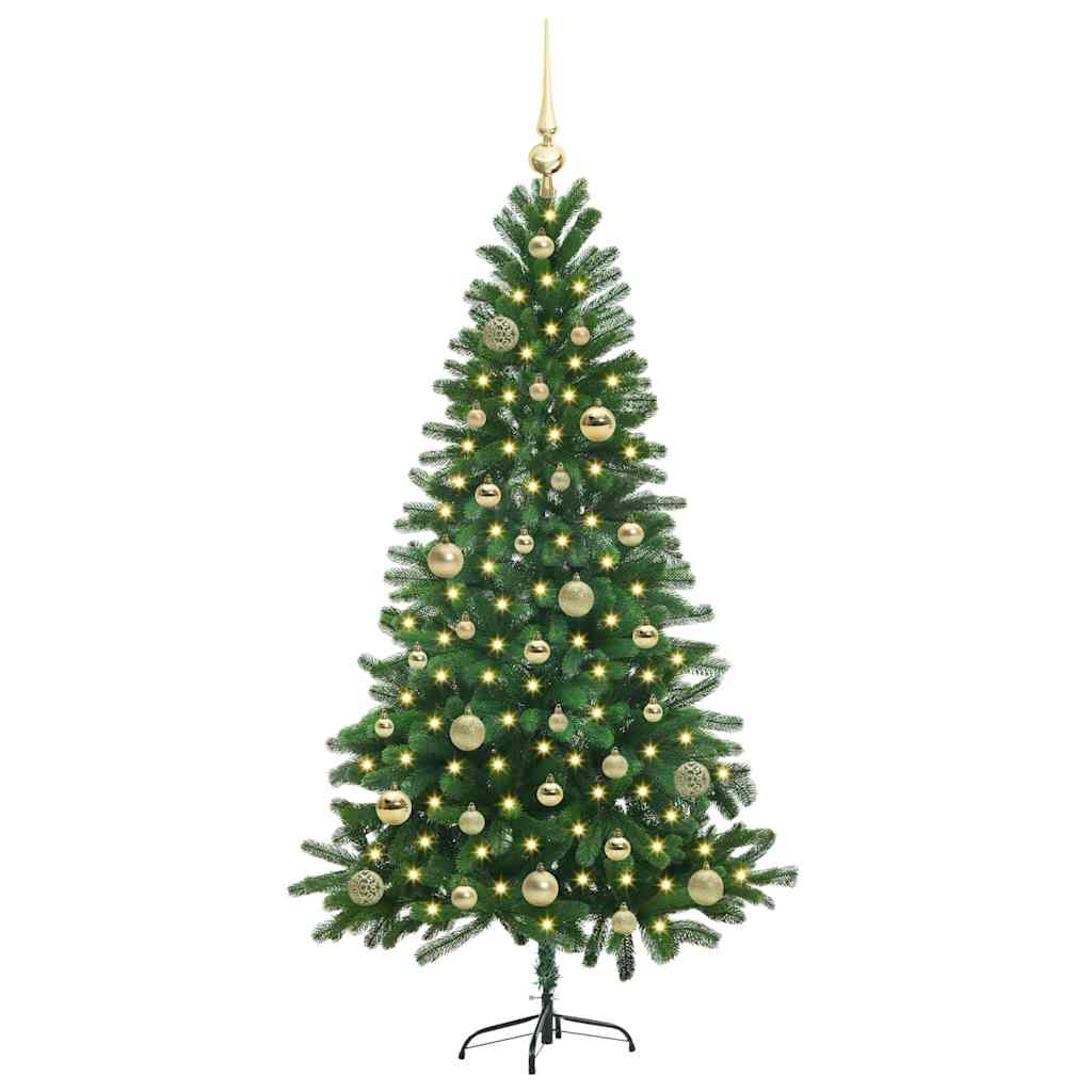 vidaXL Christmas Tree with 150 LEDs with Stand Green 150 cm PE - 49282
