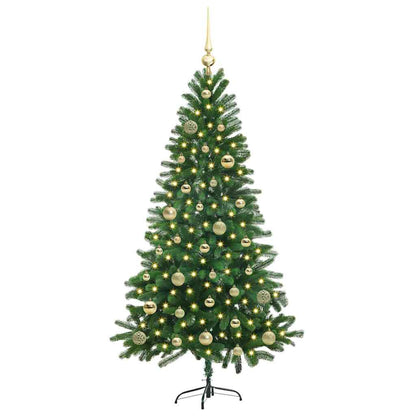 vidaXL Christmas Tree with 150 LEDs with Stand Green 150 cm PE - 49282