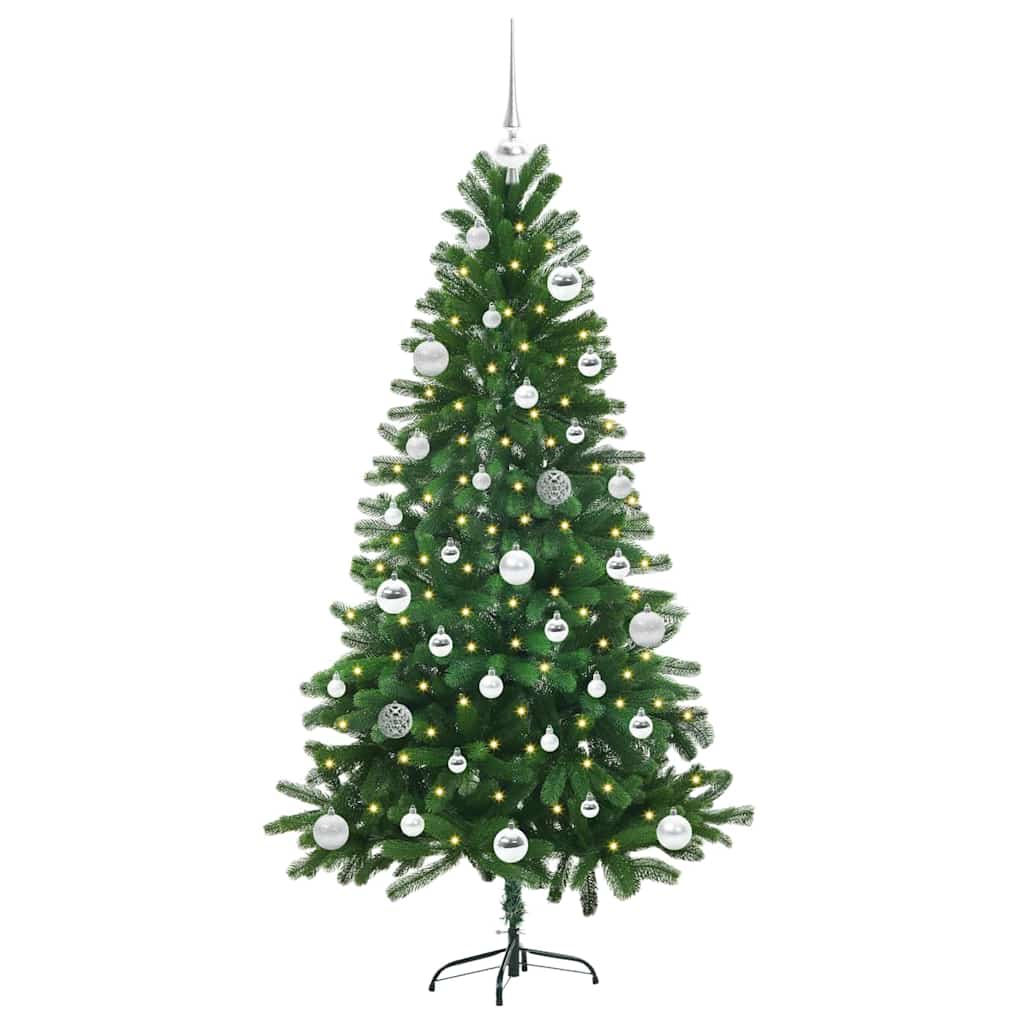 vidaXL Christmas Tree with 150 LEDs with Stand Green 150 cm PE - 49283