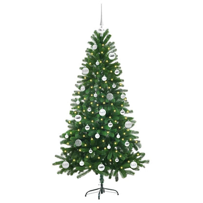 vidaXL Christmas Tree with 150 LEDs with Stand Green 150 cm PE - 49283