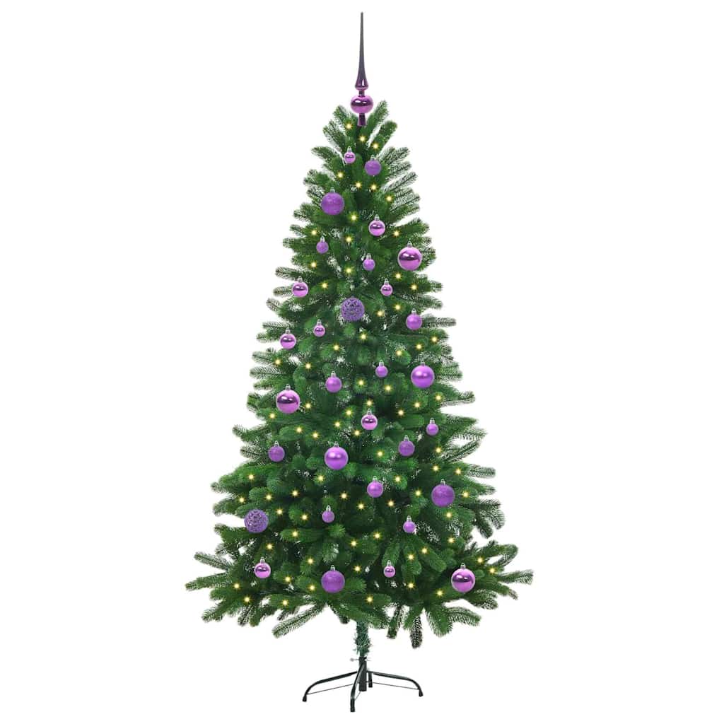 vidaXL Christmas Tree with 150 LEDs with Stand Green 150 cm PE - 49288