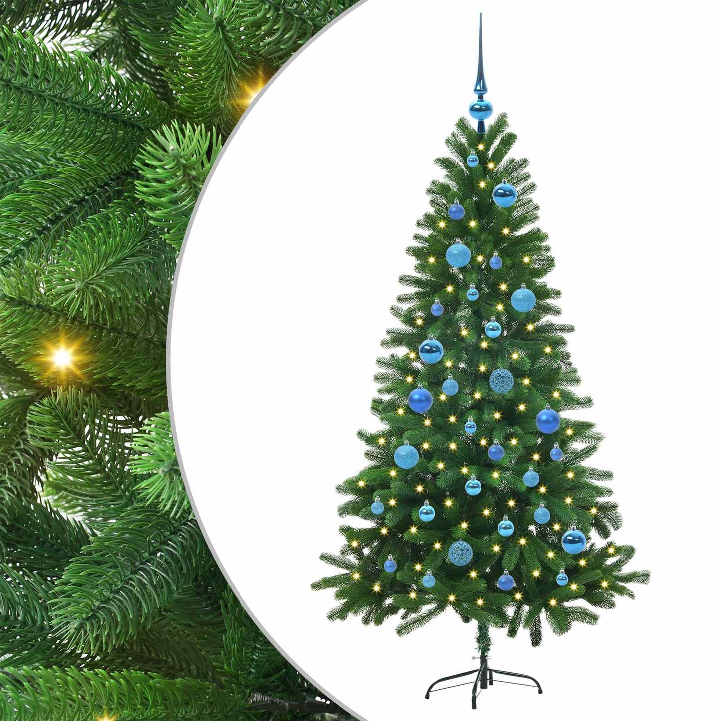 vidaXL Christmas Tree with 150 LEDs with Stand Green 150 cm PE - 49290